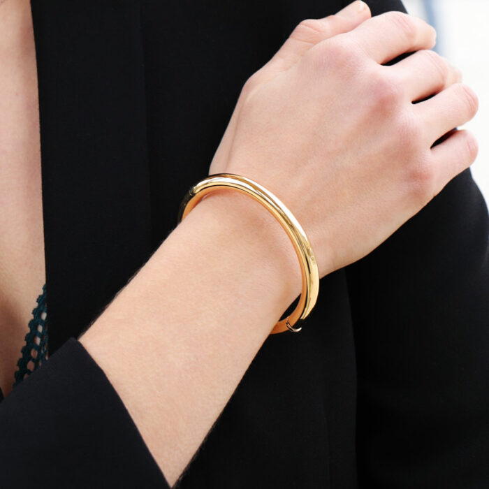 6mm Round Wire Open Bangle - Image 3