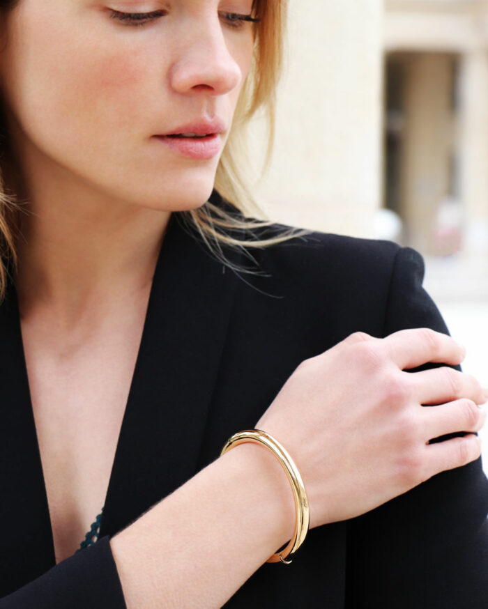 6mm Round Wire Open Bangle - Image 2