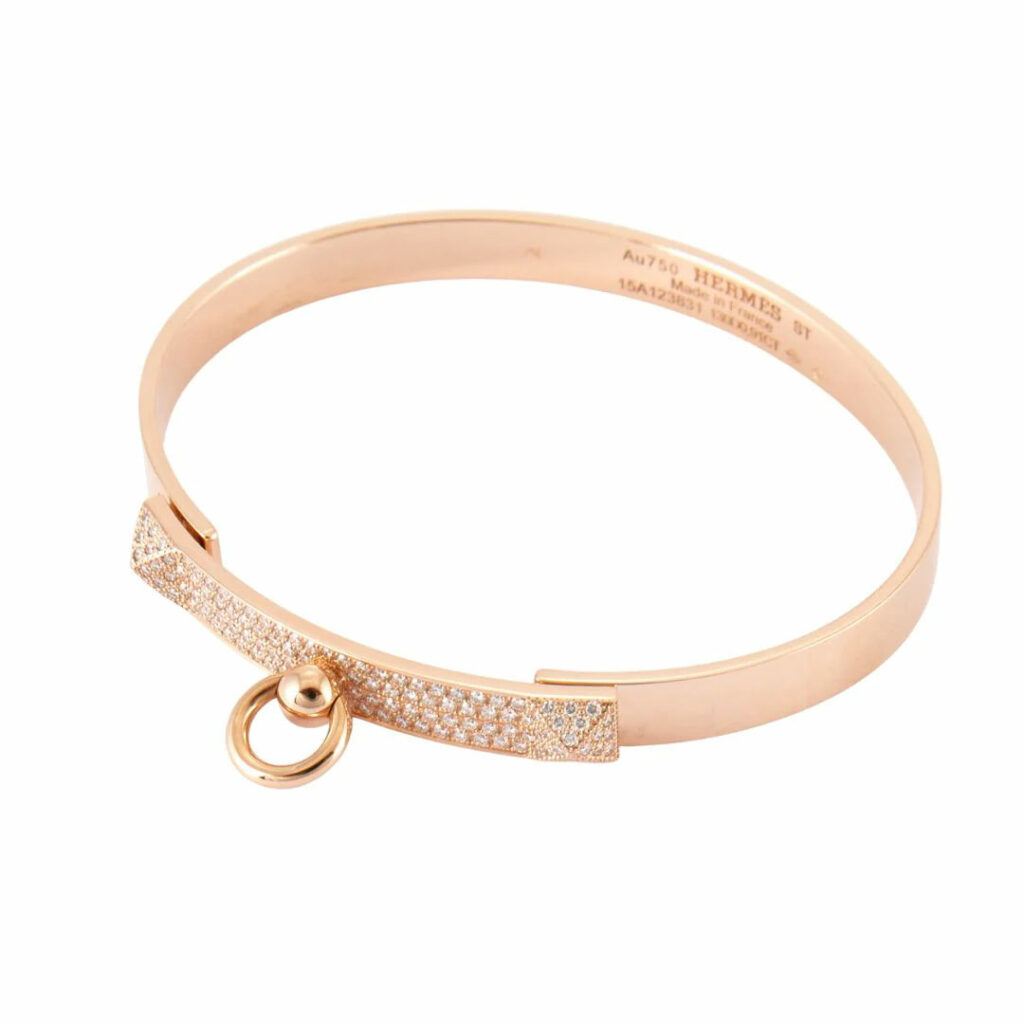 Hermes Rose Gold Bangle JEWELLERY LUCKY ONE