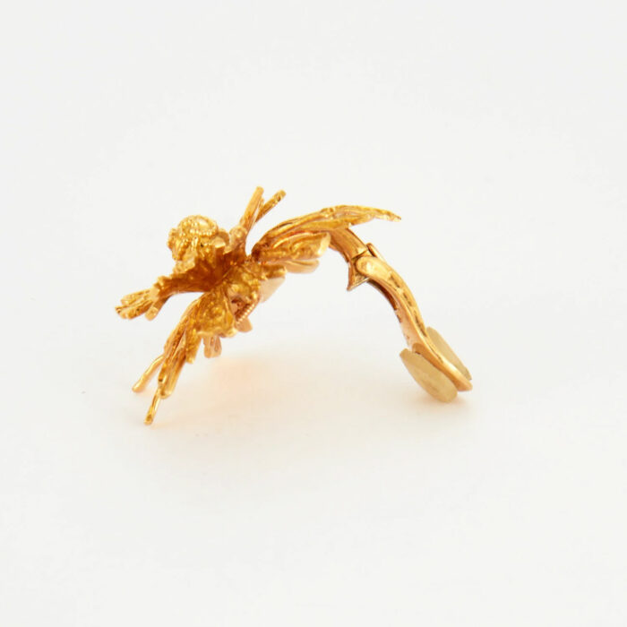 CARTIER - Gold Flower Earrings - Image 3