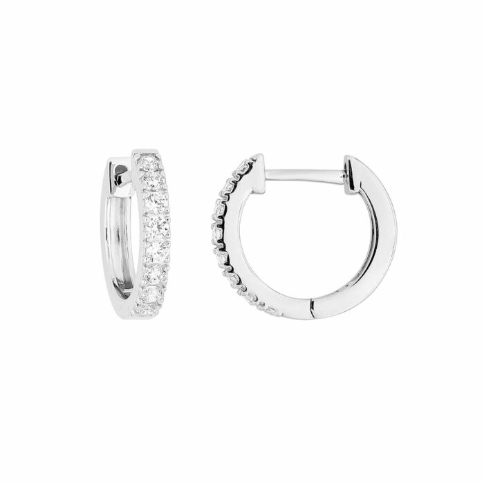 Darling #3 Hoop Earrings - Gold Diamonds