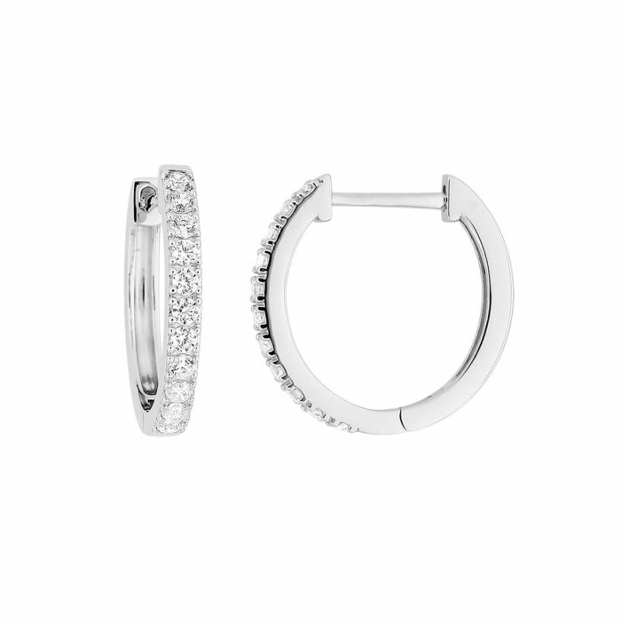 Darling #4 Hoop Earrings - Gold Diamonds