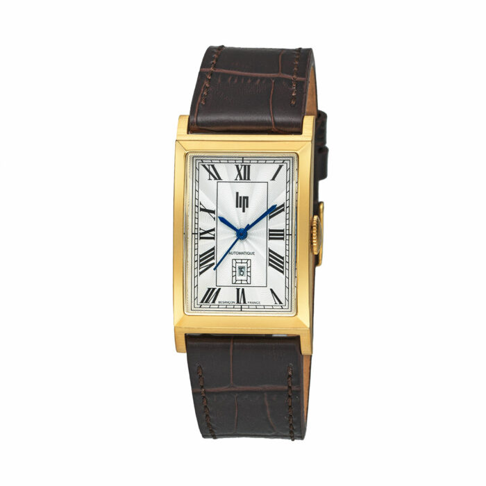 LIP Churchill T26 Automatic Watch - Gold Brown Leather