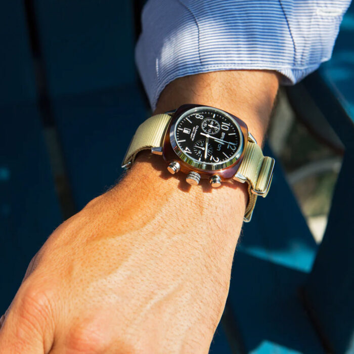 Briston Clubmaster Classic Chrono Black Khaki Watch - Image 2