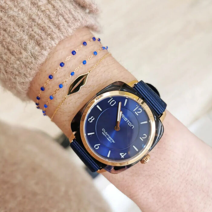 Briston Clubmaster Chic Gold Midnight Blue Watch - Image 4
