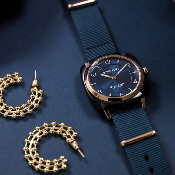 Briston Clubmaster Chic Gold Midnight Blue Watch - Image 2