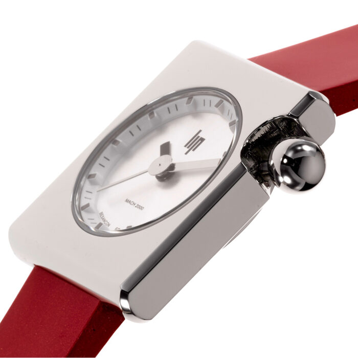 Lip Mach 2000 Mini Square Red Watch 671174 - Image 3