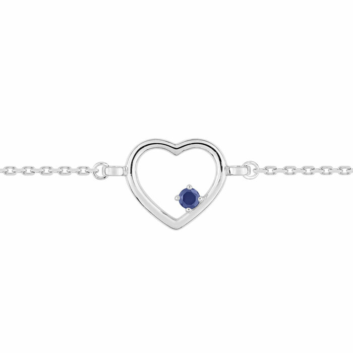 Sapphire Heart Bracelet