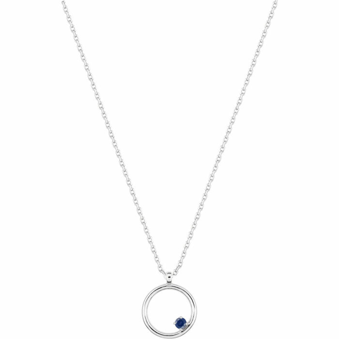 Sapphire Circle Necklace - Image 3