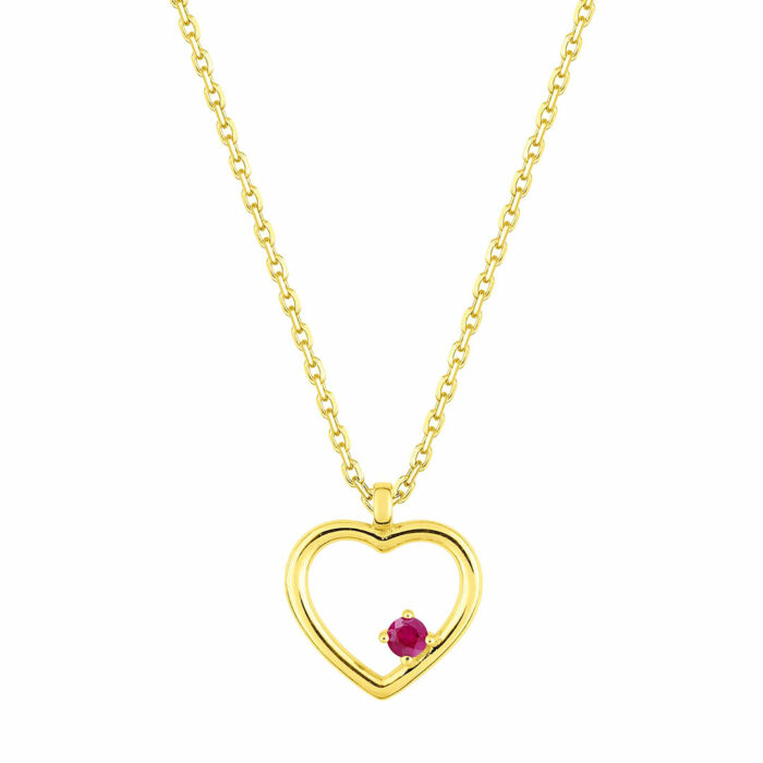 Ruby Heart Necklace