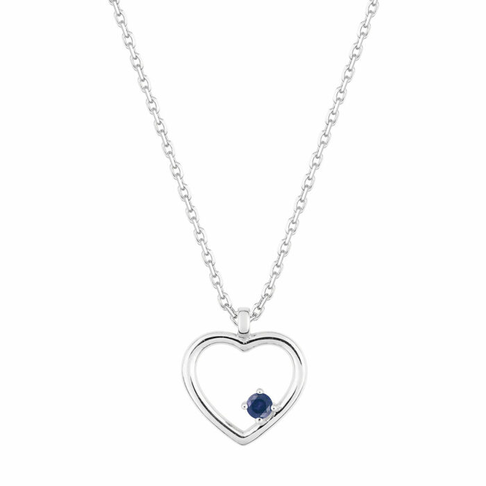 Sapphire Heart Necklace