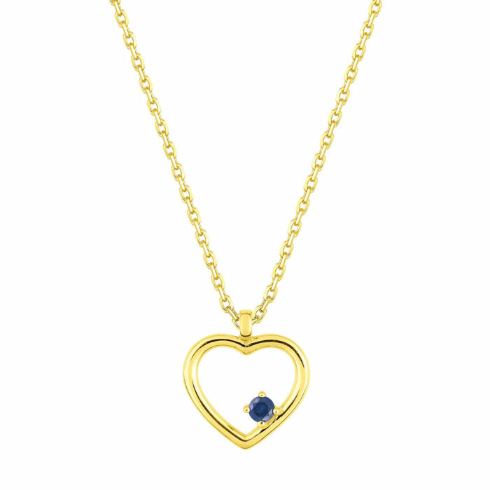 Sapphire Heart Necklace