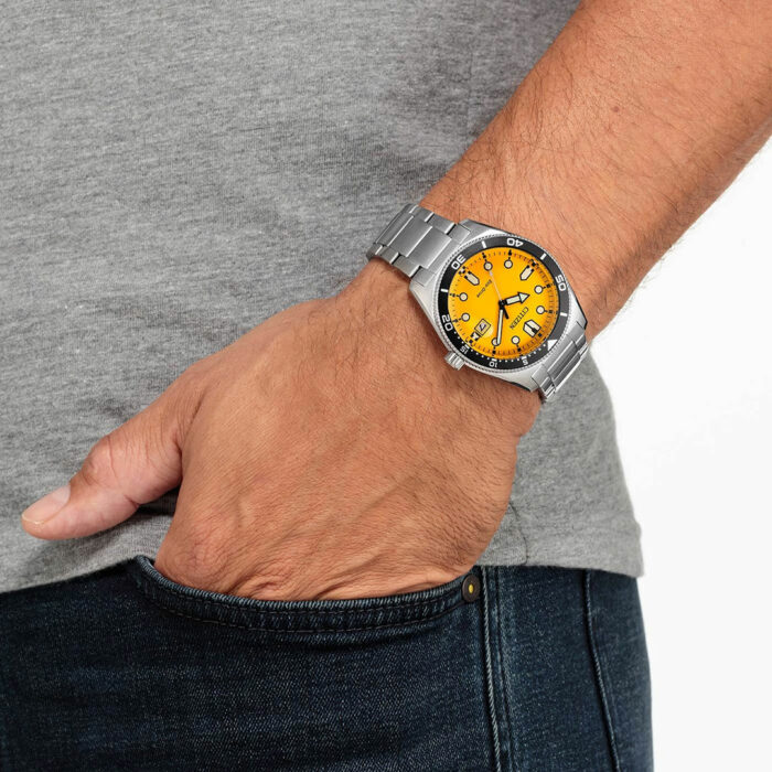 Citizen Sunset Eco Drive Yellow Dial Watch AW1760-81Z - Image 2