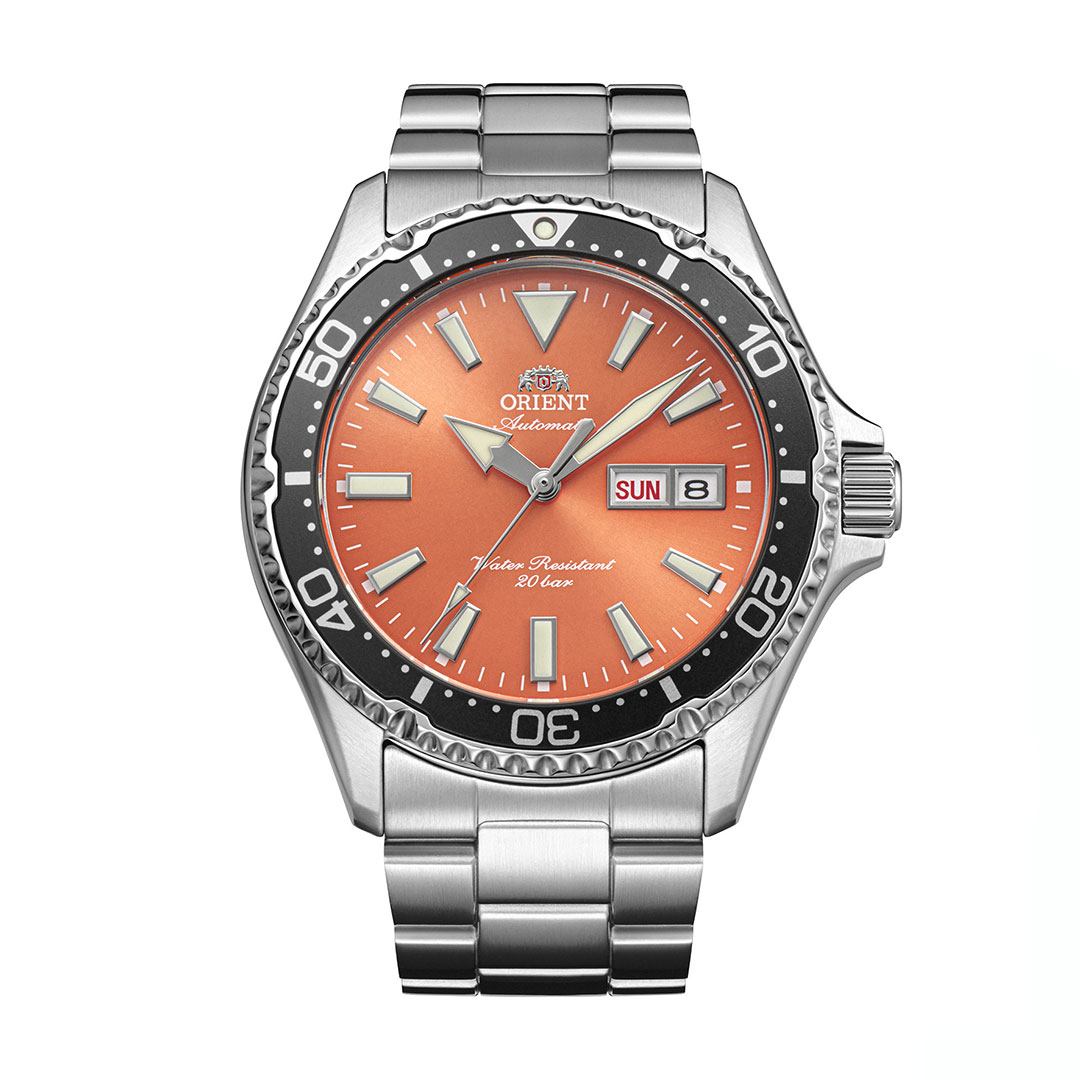Orient Mako Orange Dial Watch RA-AA0826Y
